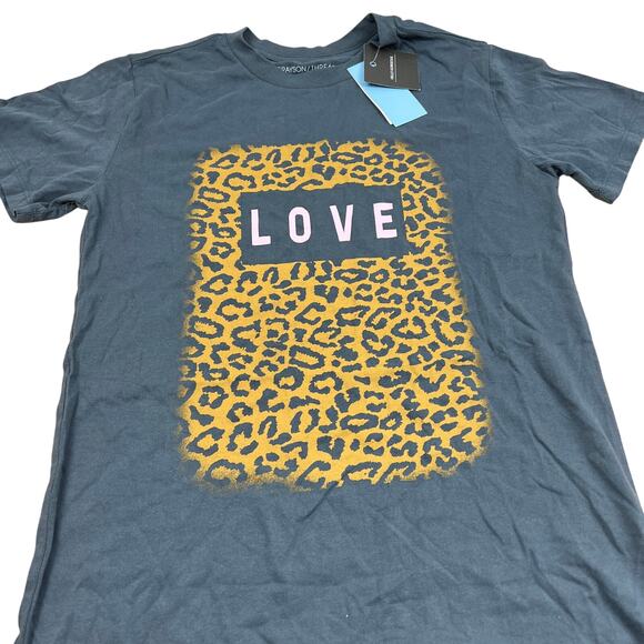 Grayson Threads Women's Leopard Print Love Short Sleeve T-Shirt - Size XS - NWT - Picture 1 of 9